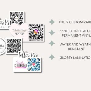 Custom QR Code Sticker Die Cut Small Business Packaging - Etsy