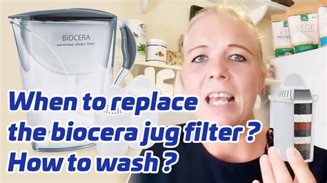 [Alkaline Water Jug] When to replace the biocera jug filter? How to wash? - YouTube