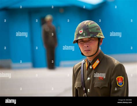 North Korean Soldiers In The Joint Security Area, Dmz, Panmunjom Stock ...