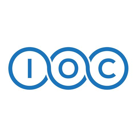 IOC letter logo design on white background. IOC creative initials letter logo concept. IOC ...