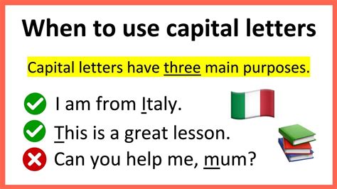 How to use CAPITAL LETTERS Correctly | Learn with Examples - YouTube