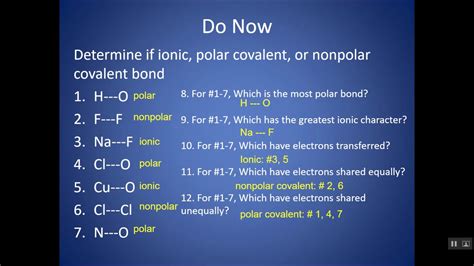 How to Use Electronegativity to Determine Bond Type | What Type of Bond is it | Bond Type ...