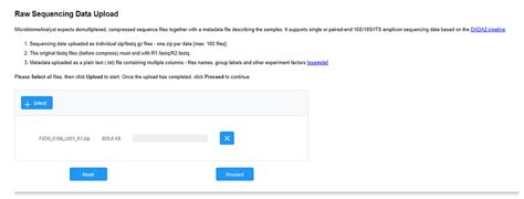 Problem in uploading data for raw data processing - MicrobiomeAnalyst ...