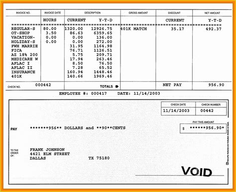 Walmart Pay Stub Template