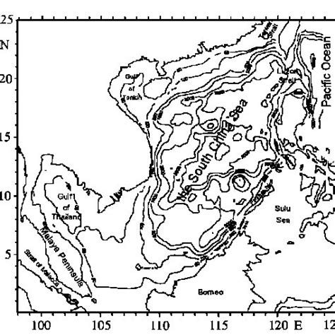 Map of the South China Sea Fig. 2 Computational grid and the position ...