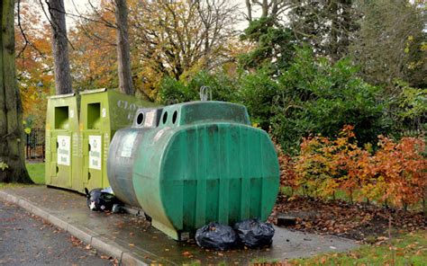 Recycling bins, Lisburn © Albert Bridge cc-by-sa/2.0 :: Geograph Britain and Ireland