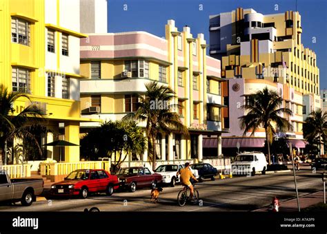 Miami Beach Art Deco historic district Florida USA Stock Photo - Alamy