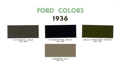 1936 Ford Paint Colors