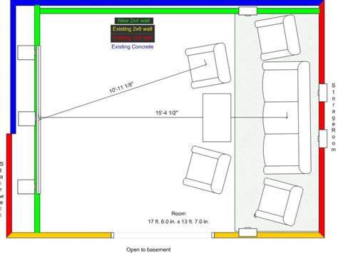 Theater in unfinished basement space | Home theater design, Home theater setup, Home theater seating