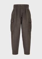 Double-cashmere cloth cargo trousers | GIORGIO ARMANI Man