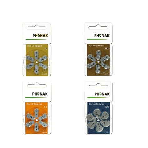 PHONAK Hearing Aid Batteries (Size 10, 312, 13 and 675) – Global Hearing Care Centre