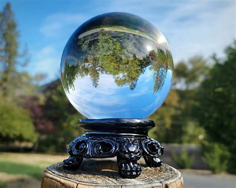 110mm Extra Large Crystal Ball, Clear Crystal Fortune Telling Ball, 4.3 ...