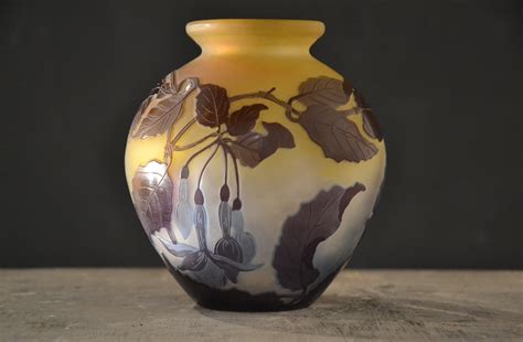 Glass paste vase Émile GALLÉ Art Nouveau style - Rennes Antiquités