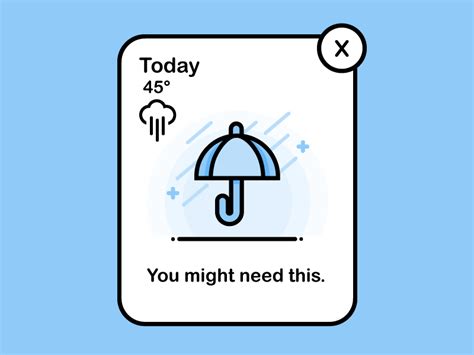 Weather Card by Brock Honma on Dribbble