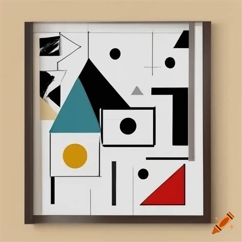 Geometric shapes collage artwork on Craiyon