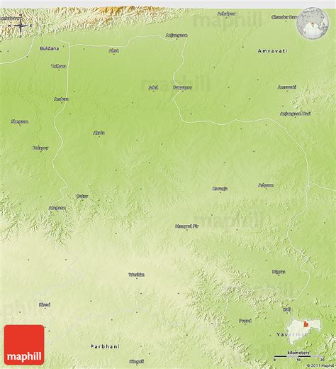 Physical 3D Map of Akola