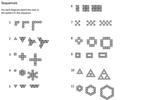 Sequence Patterns Worksheet