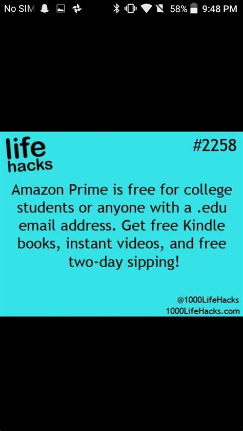 an amazon prime is free for college students or anyone with a edu email address