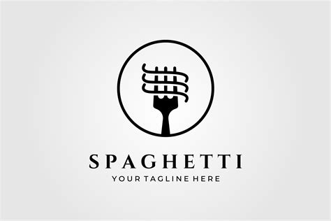 Spaghetti Pasta Logo Vector Minimalist Graphic by lawoel · Creative Fabrica