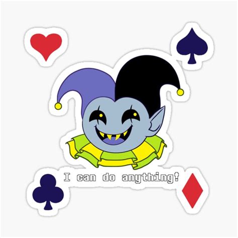 "Deltarune - Jevil" Sticker for Sale by Lady-Zalya | Redbubble