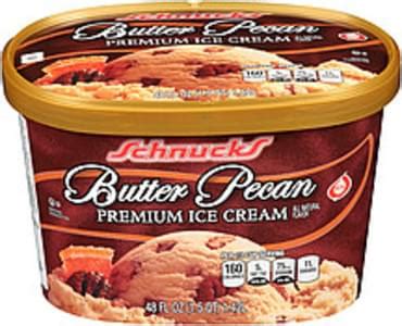 Schnucks Butter Pecan Ice Cream - 48 oz, Nutrition Information | Innit