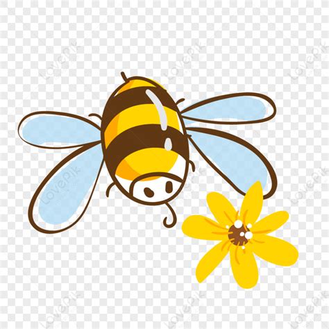 Honey Picking Bee Elements, Bee Flower, Bee Vector, Honey PNG ...