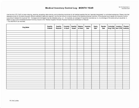 Free Printable Inventory Tracking Form - Printable Forms Free Online