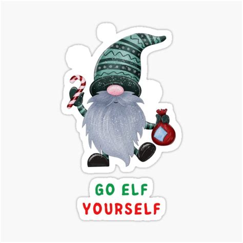 "Go Elf Yourself" Sticker for Sale by alizeemcfarlane | Redbubble