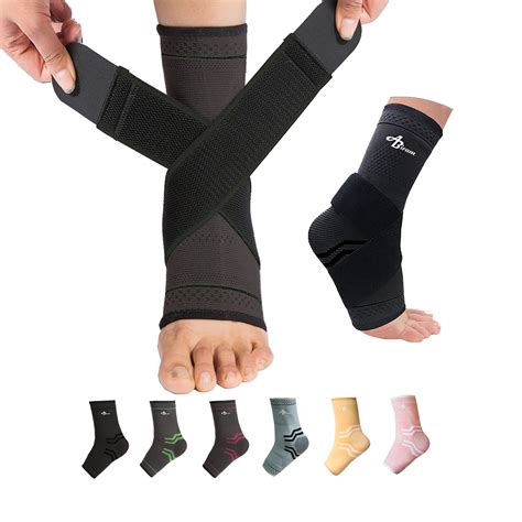 Buy Jupiter Foot Sleeve (Pair) with Compression Wrap, Ankle Brace For ...