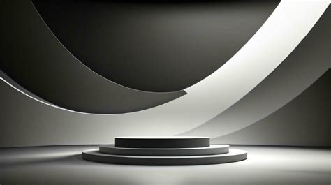 abstract products display podium with colorfull 3d rendering podium stand to show display ...