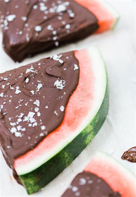 Salted Dark Chocolate Watermelon Slices | Recipes | Glitter, Inc. | Food truck desserts ...