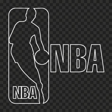 NBA Outline White Logo HD PNG | Citypng