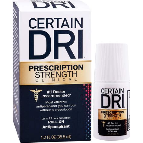 Certain Dri Prescription Strength Clinical Antiperspirant - Roll-On - 1 ...