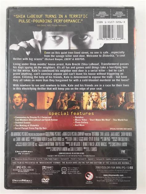 Disturbia Movie Dvd Cover