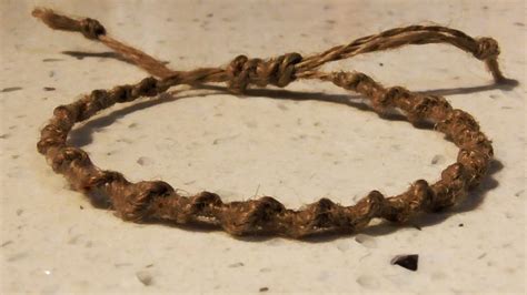 Retro Macrame Spiral Hemp Bracelet With Adjustable Tie Off - How To - YouTube