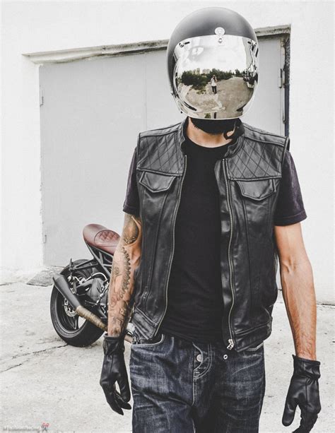 Motorcycle Black Leather Vest Zipper Black Leather Motorcycle Vest Mc Leather Vest, Leather ...