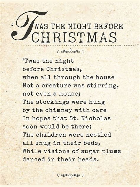 Free Printable Twas The Night Before Christmas Words Web 'twas The ...