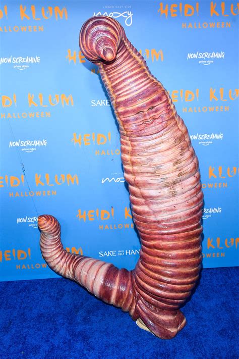 Heidi Klum Dresses as a Giant Worm for Halloween 2022 at Annual Celebration: Costume Photos