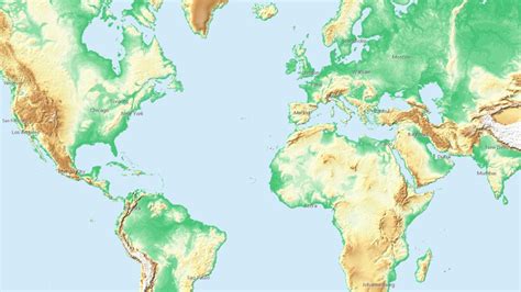 Elevation Map Of World - Map Of Rose Bowl