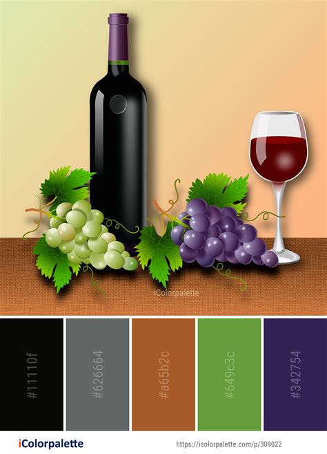 Color Palette Ideas from Stemware Wine Glass Drink Image | iColorpalette