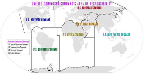 The world as divided by the U.S. into geographic combatant commands ...