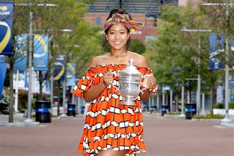 Naomi Osaka's 2020 US Open Head Wrap and Orange Dress | POPSUGAR Fashion