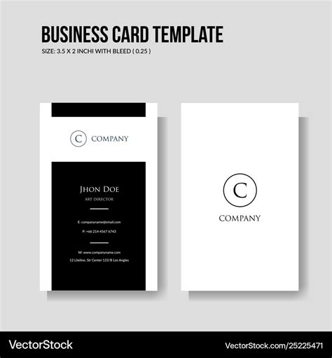 Simple and minimalist business card template Vector Image