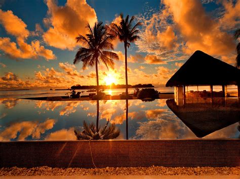 Tropical Island Sunset Wallpaper (58+ images)