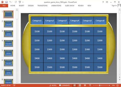 Jeopardy Game Templates For PowerPoint