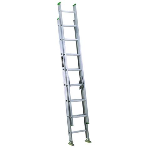 Louisville Ladder 20 ft. Aluminum Extension Ladder with 225 lb. Load ...