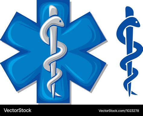 Medical symbol caduceus snake Royalty Free Vector Image