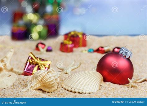 Beach Christmas Decorations Stock Image - Image: 20632211