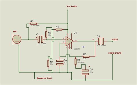 Electret Circuit Diagram For Microphone