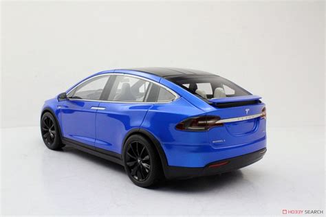 Tesla Model X 2016 (Blue with Black Wheels) (Diecast Car) Item picture2